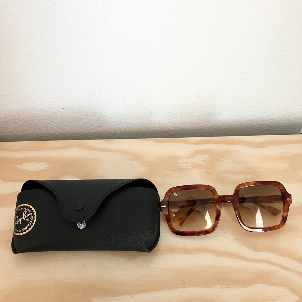 Ray-Ban RB2188 Square Sunglasses 1300/51 53 24 140 Brown Tortoise Shell Frames